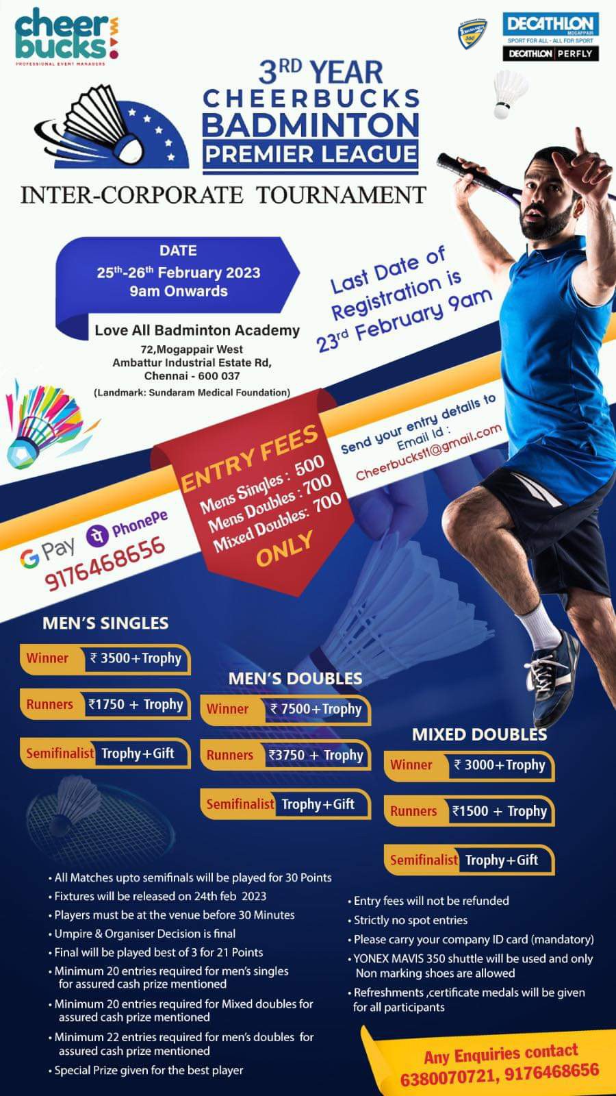 Badminton Tournaments List In Chennai