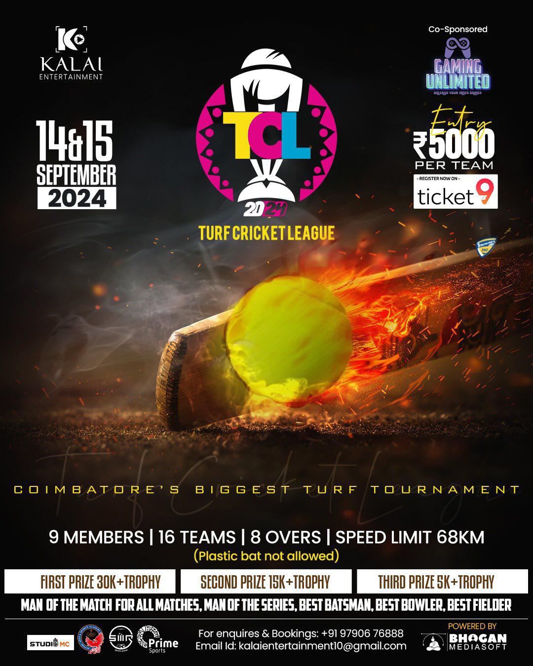 Turf Cricket League 2024 at Coimbatore